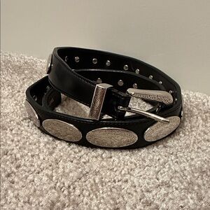 Women’s Captiva Black Belt with Silver Accents